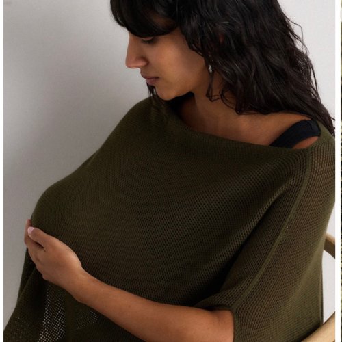 Lightweight Cotton Cashmere Nursing Shawl