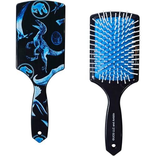 LUV HER Kids' Detangling Hair Brush - Fun Design with Jurassic World - Gentle on Wet & Dry Hair - Ideal for Kids Ages 3+ - Makes Hair Care Enjoyable and Simple