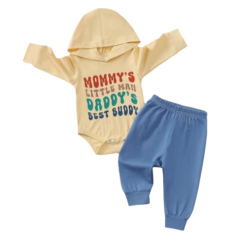 KIMI BEAR Baby Boy Clothes Newborn Boy Outfits Infant Letter Print Long Sleeve Romper Hoodies Pants Fall Winter Outfits