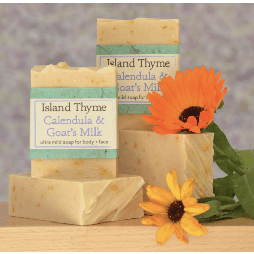 Island Thyme's goat milk calendula soap for bebe