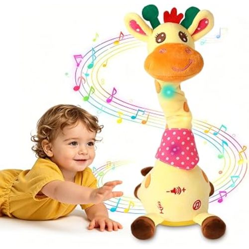 Tummy Time Toy - Talking Giraffe Baby Toy, Dancing Singing Repeating