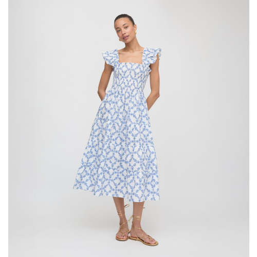The Ellie Nap Dress - Lagoon Gingham - Hill House Home