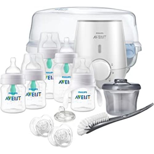 Philips Avent Anti-colic Baby Bottle with AirFree vent Gift Set All In One, SCD397/02
