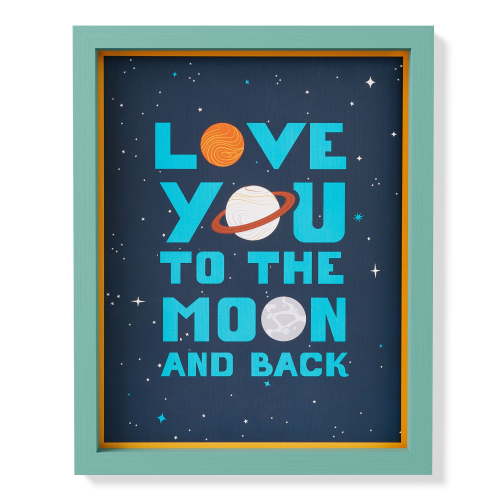 Mainstays Kids 16" x 20" Love You to the Moon Framed Wall Art