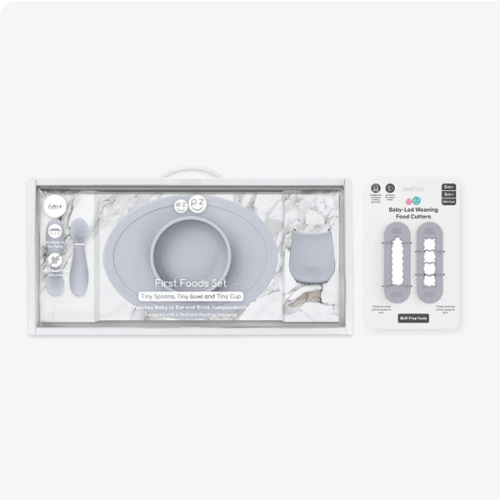 Grey- First Foods Set + BLW Food Cutters Bundle