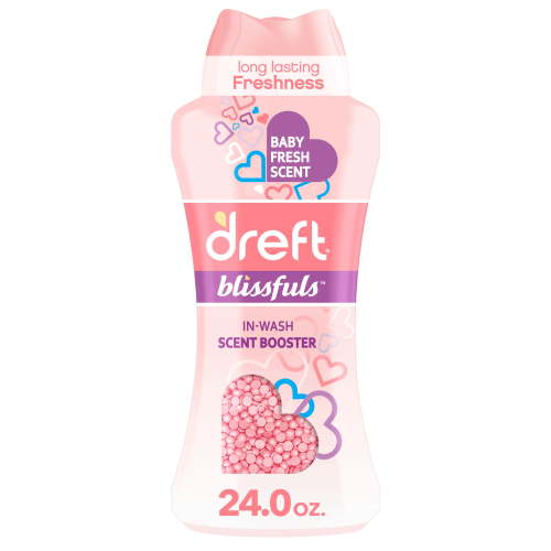 Dreft Blissfuls In-Wash Scent Booster Laundry Beads, Baby Fresh Scent, 24 oz