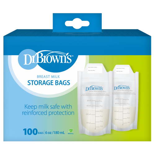 Dr. Brown's Breastmilk Storage Bags for Freezing and Storing - 100ct HSA/FSA Eligible