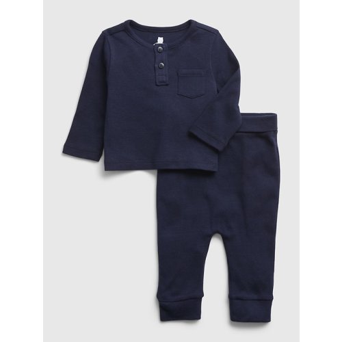 Baby 100% Organic Cotton Outfit Set in moonless night