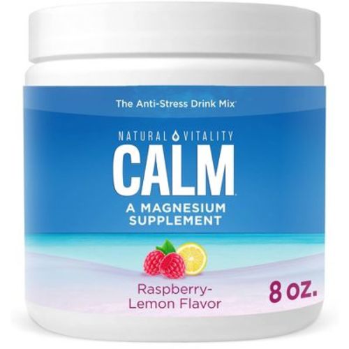 Natural Vitality Calm Mineral Magnesium Supplement Powder - Raspberry Lemon - 8oz