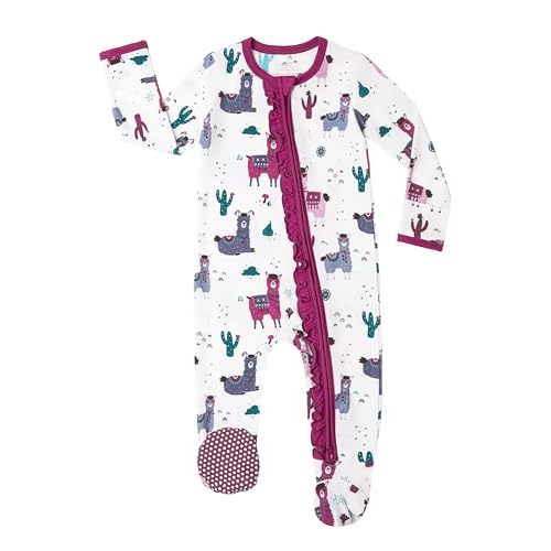 BambooBud Baby Girls Rompers Soft Infant Toddler Zippered Footed Romper Newborn Viscose from Bamboo Pjs