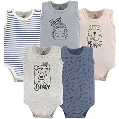 Yoga Sprout Unisex Baby Cotton Bodysuit, 5 Pack