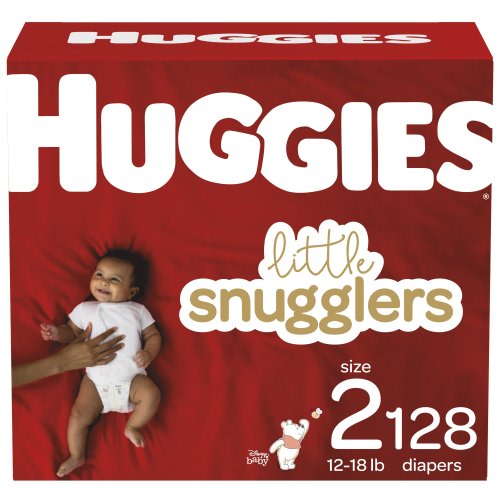 Huggies Little Snugglers Baby Diapers, Size 2, 128 Ct