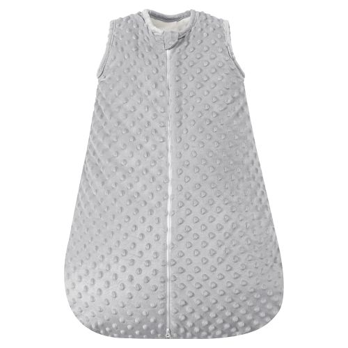 PHF Minky Dot Baby Sleep Sack, 2.5 TOG, Quilted Cotton, Winter, Large, Grey