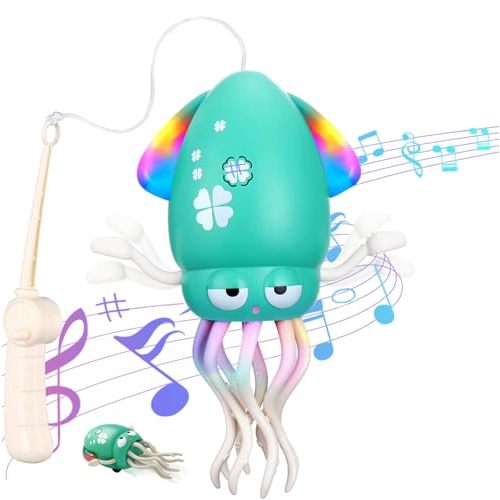 Electric Dancing Octopus Toy, 2025 New Electric Auto-Avoid Crawling Octopus Rechargeable with LED & Music,Smart-Tentacle Explorer for Kids Stress Relief & Fun