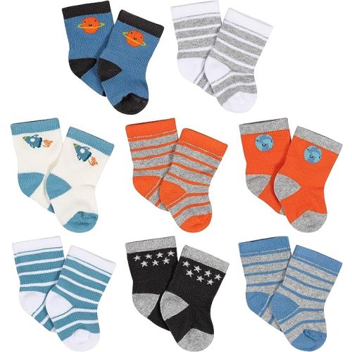 Amazon.com: Gerber Unisex Baby 8-Pair Wiggle-Proof Sock : Everything Else