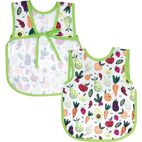 BapronBaby Market Fresh Bapron - No Neck Tie Safer Bib for Baby & Toddler - Soft Waterproof Stain Resistant - Machine Washable - Sz Baby/Toddler 6m-3T