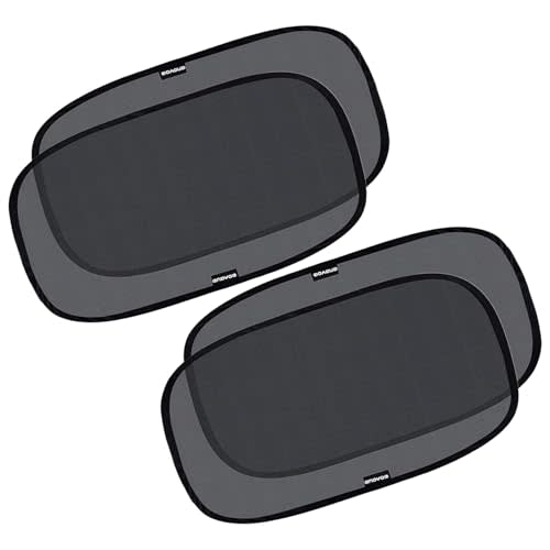 Enovoe Car Window Shade for Baby - (2 Pack) UV Protection Breathable Mesh Baby Window Covers - Sun Shade Blocker, Cling Windows Cover - Glare Shield and UV Rays Protection for Your Child - XL 25"x16"