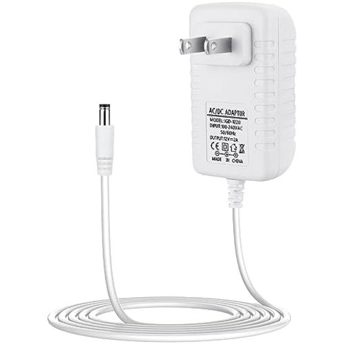 12V Charger for Spectra Breast Pump S1, S2, Replacement Power Cord White