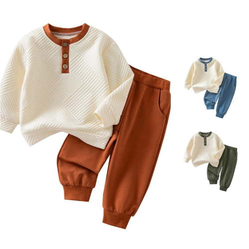 XIYON Boys Clothes Toddler Sweatsuits Fall Winter Outfits Sweatshirt and Jogger Pants 2Pcs Set Cozy Comfort Long Sleeves Clothing Set