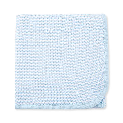 Blue Textured Receiving Blanket
