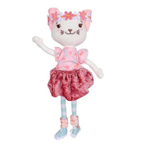 Hopscotch Lane 13-inch Soft Bodied Floppy Doll - Cleo, Brown-Eyed Doll, Children Ages 0+ Months