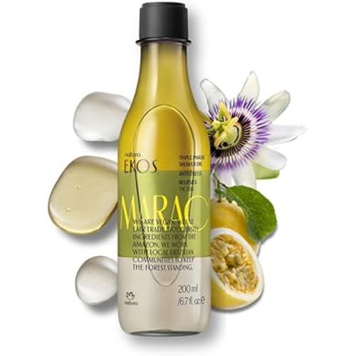 natura - Passion Fruit Triple Phase Body Oil – Maracujá Oil Moisturizer for Soft Glowing Skin, Vegan Skincare, Hydrating & Nourishing Brazilian Beauty – 6.7 fl oz (200ml)