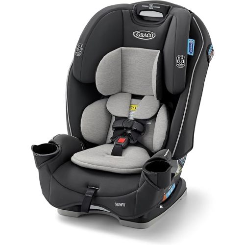 Graco Slimfit 3 in 1 Convertible Car Seat | Slim & Comfy Design Saves Space in Your Back Seat, Darcie