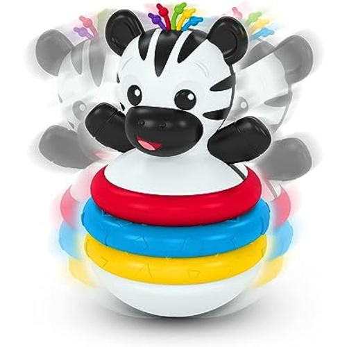 Baby Einstein Stack & Wobble Zen BPA Free Teether Toy for Cause and Effect Learning, Infants Ages 3 Months and up