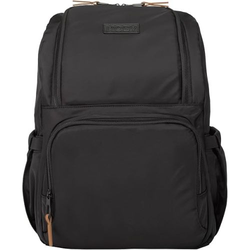 Moby Parent Pack Diaper Bag Backpack, Stylish & Practical for Parents On-the-Go, Holds All Baby Essentials, For Everyday Use & Travel (Black)
