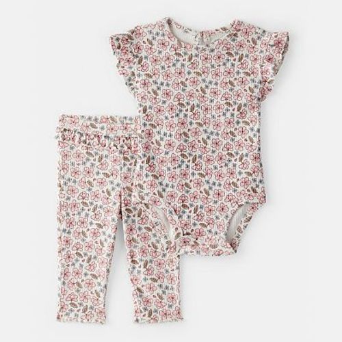 Baby Carter's Ruffle Floral Bodysuit & Pant Set