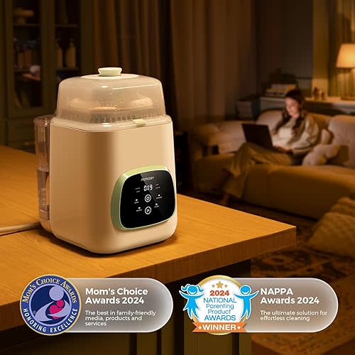 Momcozy KleanPal Pro Baby Bottle Washer, Sterilizer & Dryer - All-in-One Cleaning Machine for Bottles, Pump Parts & Baby Essentials - Time-Saving & Effortless Care