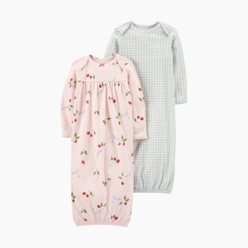 Carter's Gown (2 Pack) - Pink/Gingham, 3M