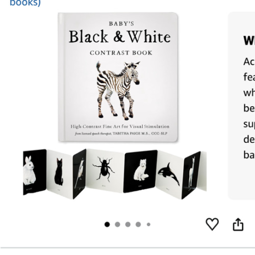 Baby's Black and White Contrast Book: High-Contrast Art for Visual Stimulation at Tummy Time (Tabitha Paige Children's Book Series)