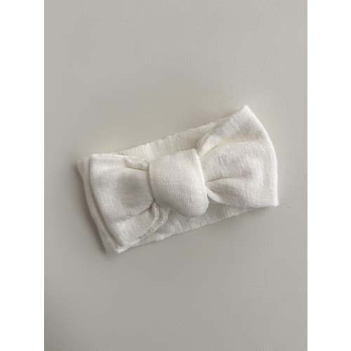 FINE KNIT BOW | TEXTURED SNOW