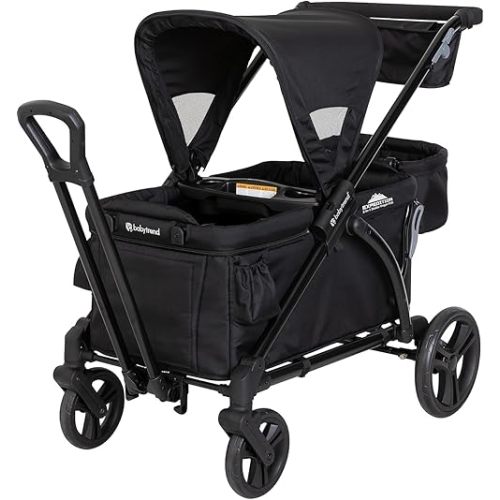 Baby Trend Expedition 2-in-1 Stroller Wagon Plus, Ultra Black