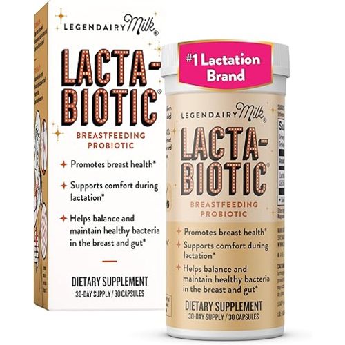 Legendairy Milk Lacta-Biotic Breastfeeding Probiotic | Lactation Supplements | Breast and Gut Health for Mom and Infant Immune Health for Baby | Daily Supplement for Healthy Lactation | 30 Count