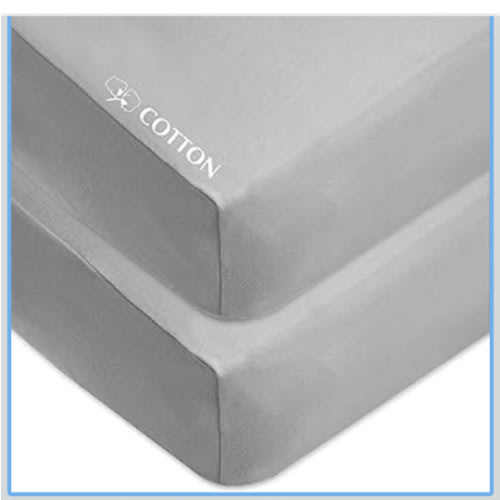 Amazon.com : American Baby Company 2 Pack 100% Natural Cotton Fitted Crib Sheets 52" x 28" - Soft, Breathable, Hypoallergenic & Gentle Toddler Bed Sheets, Gray, Neutral for Boys & Girls : Baby