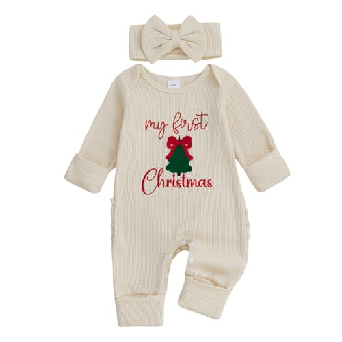 Toddler Baby Girl Boy Christmas Outfit Green Sweatshirt and Pants | Red Heart Santa Hat Print, Long Sleeve Crewneck Sweatshirt Jumpsuit, For Sister Brother Matching Christmas Photoshoot Picture