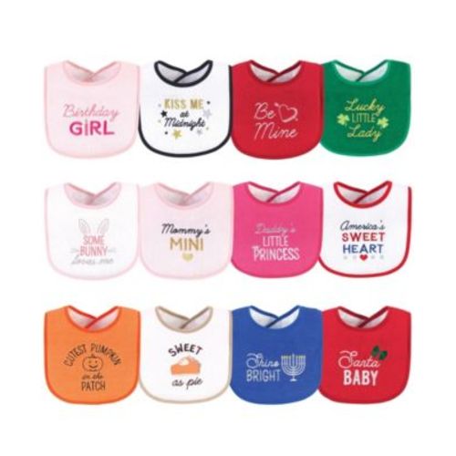 12Pk Fiber Filled Holiday Bibs