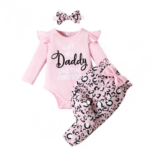newwalpole Baby Girls Newborn Long Sleeve Romper Infant Winter Clothes Floral Pants Outfits with Headband 0-6M Pink for Size 0-3 Months
