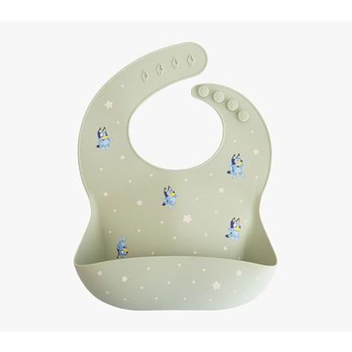 Mushie Silicone Baby Bib - Bluey Sage
