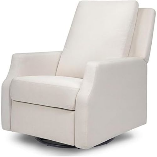 Namesake Crewe Glider Recliner Nursery Chair - GREENGUARD Gold & Certi-PUR US Certified Rocker Recliner - Glider Rocking Chair for Nursery & Living Room - Manual, 360° Swivel, Performance Cream