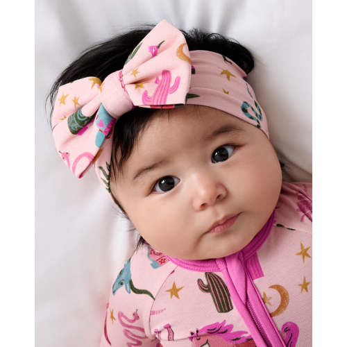 Pink Rancher Roundup Luxe Bow Headband | Little Sleepies
