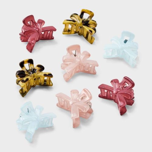 Girls' Bow Claw Hair Clip Set 8pc - Cat & Jack™