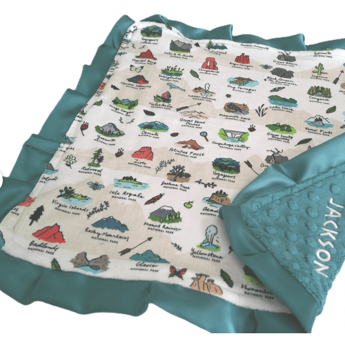 Travel Baby Gift, National Parks Blanket, Custom Made, Personalized Adult Blanket, Regional Landscapes
