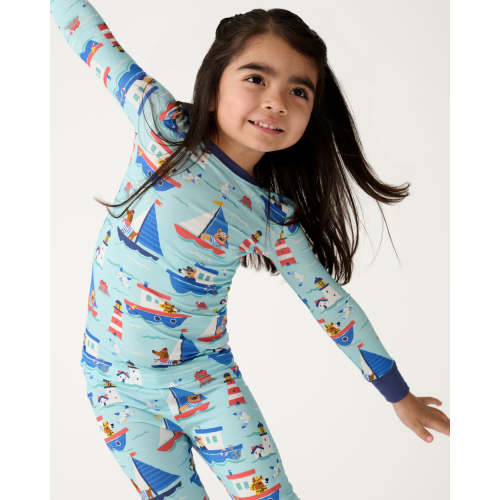 Nautical Paws Two-Piece Pajama Set | Little Sleepies