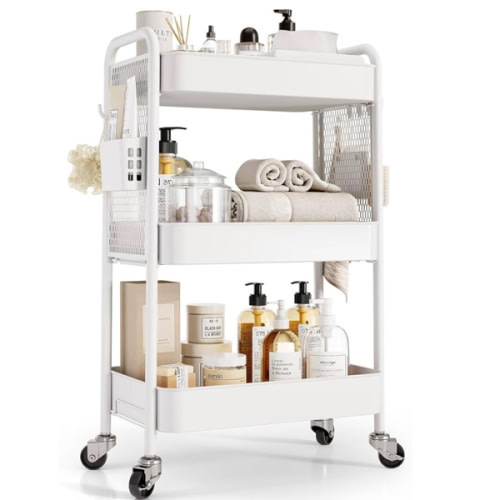 3 Tier Rolling Cart Storage Organizer