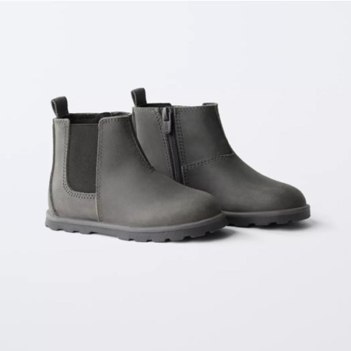 LEATHER BAREFOOT BOOTS - Anthracite grey | ZARA United States