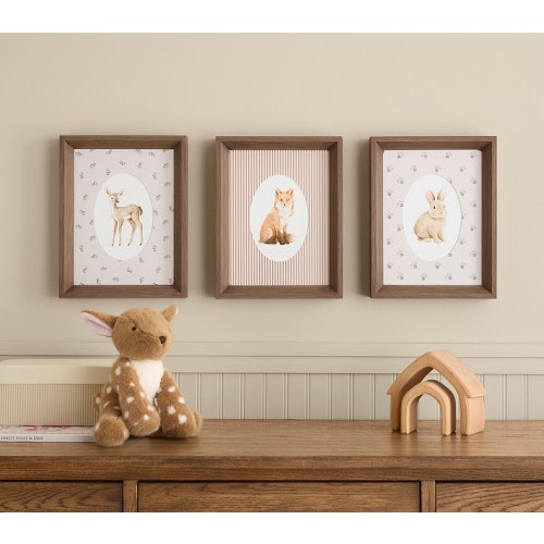 Rylee + Cru Painted Woodland Animals Wall Art (9"x 11")