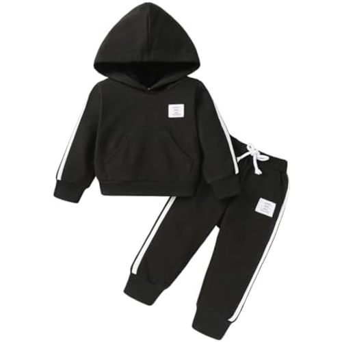 YOUNGER TREE Toddler Baby Clothes Girl Boy Fall Winter Outfits Long Sleeve Hoodie Top and Long Sweatpants Set Sweatsuit